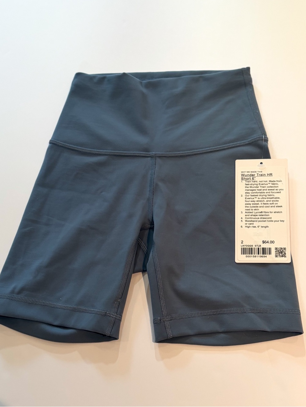 lululemon athletica Women's High-Rise Charcoal Bike Shorts - Picture 2 of 2